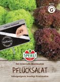 Pflcksalat "Rot-Grner Lollo-Mix" (Saatband 5 m) - Lactuca sativa var. crispa